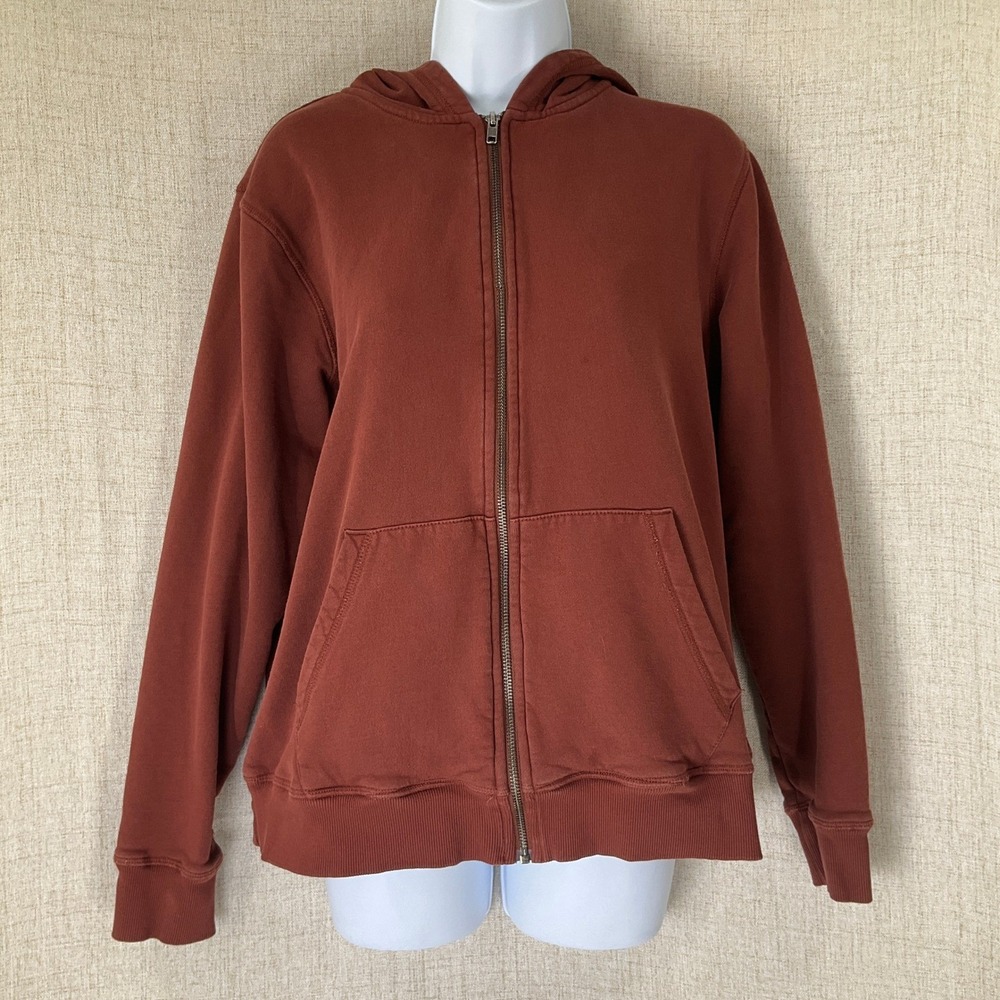 Pact Womens Rust Zip-Up Hoodie